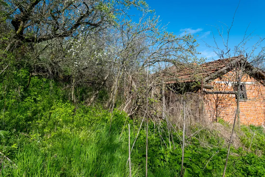 Hoofdgebouw met 2 verdiepingen, bijgebouwen, omgebouwde container en 714 m2 land in Burgas - Bulgarije