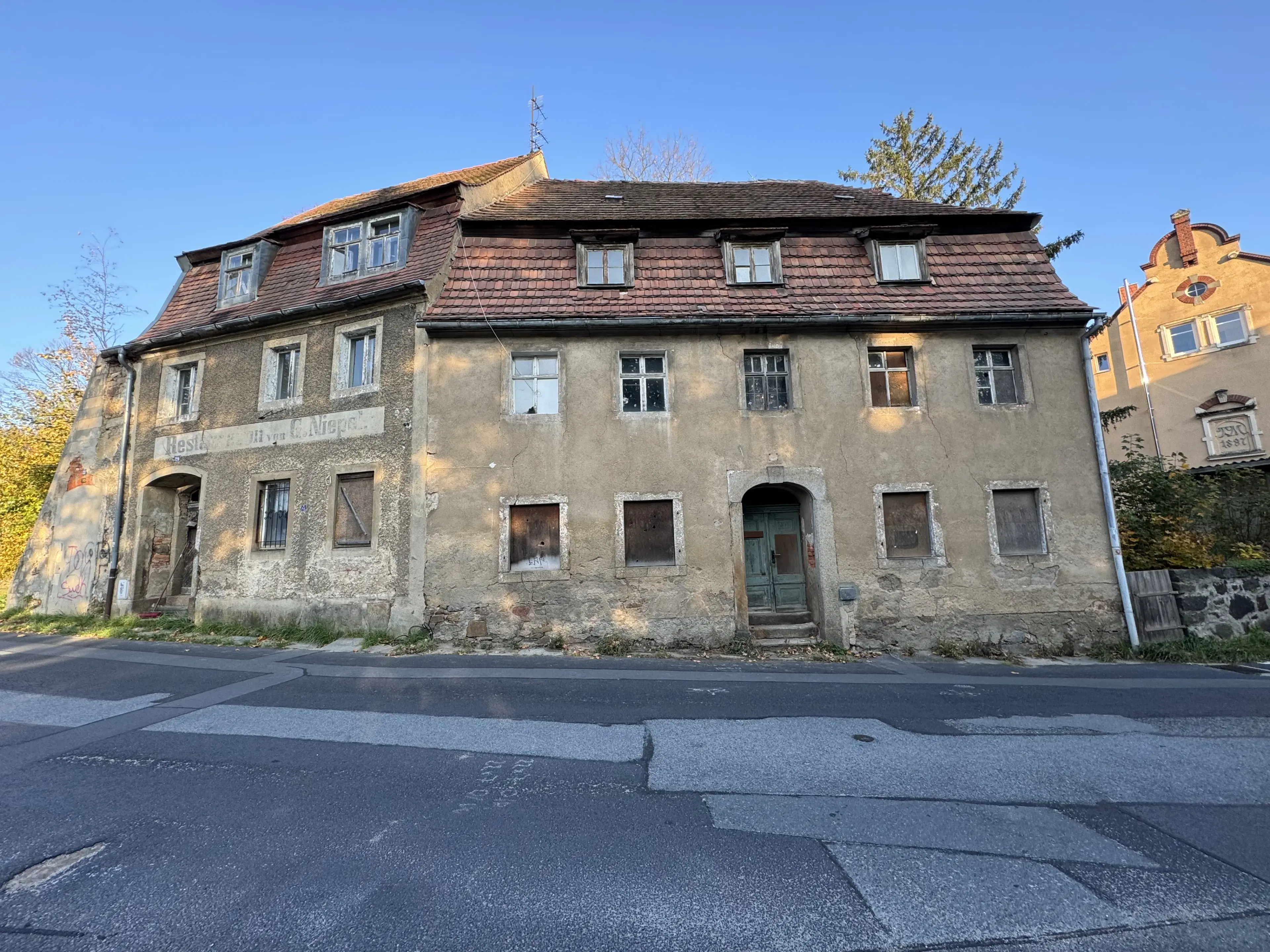 Twee historische panden in het centrum van Löbau - Duitsland