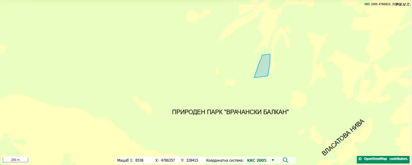 Loofbos 113.324 m² in Gorno Ozirovo, Varshets Montana - Bulgarije
