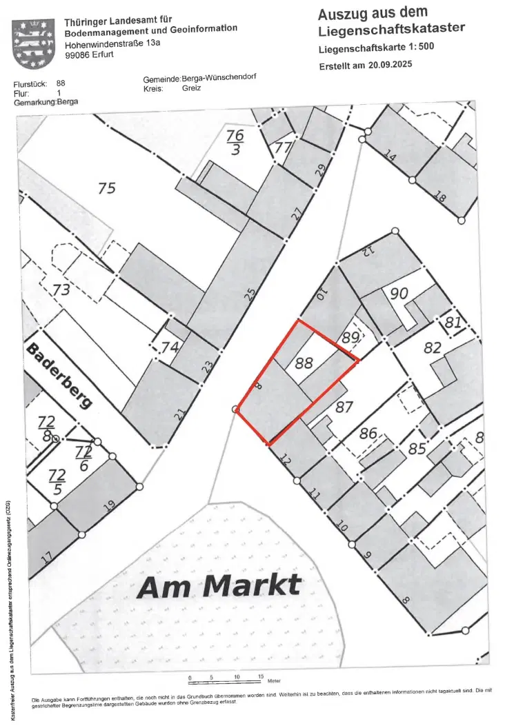 2 wooneenheden aan het marktplein van Berga / Elster - Duitsland