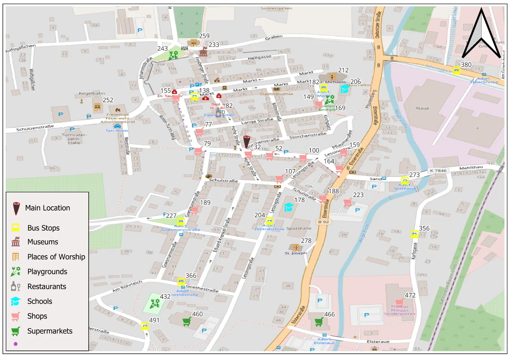 Stadsvilla met garage op perceel van 1.173 m² in Adorf, nabij Hof - Duitsland