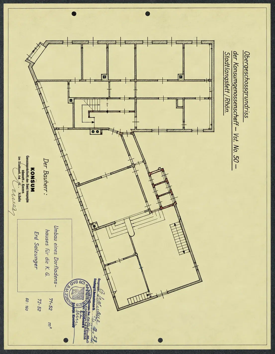 Hoekgebouw met voormalige supermarkt en 6 eenheden in Dermbach, Stadtlengsfeld - Duitsland