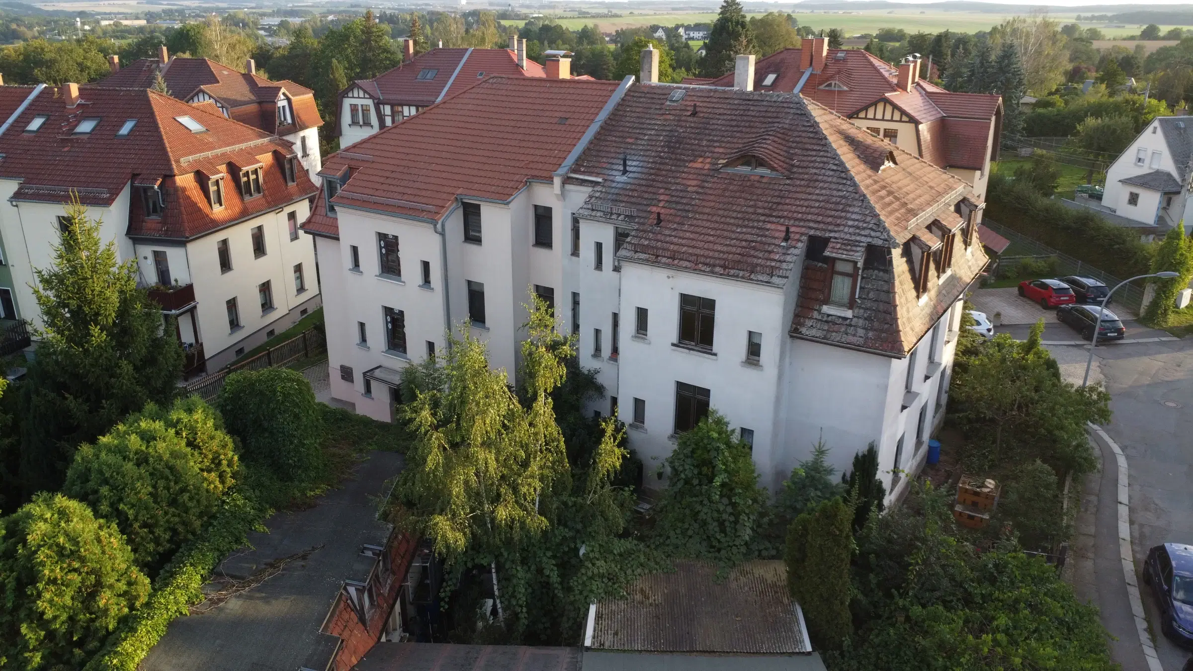 6 woningen met bijgebouw naast stadscentrum Werdau - Duitsland